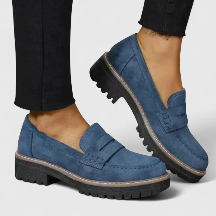 Odette Platform Loafers for Women in Blue