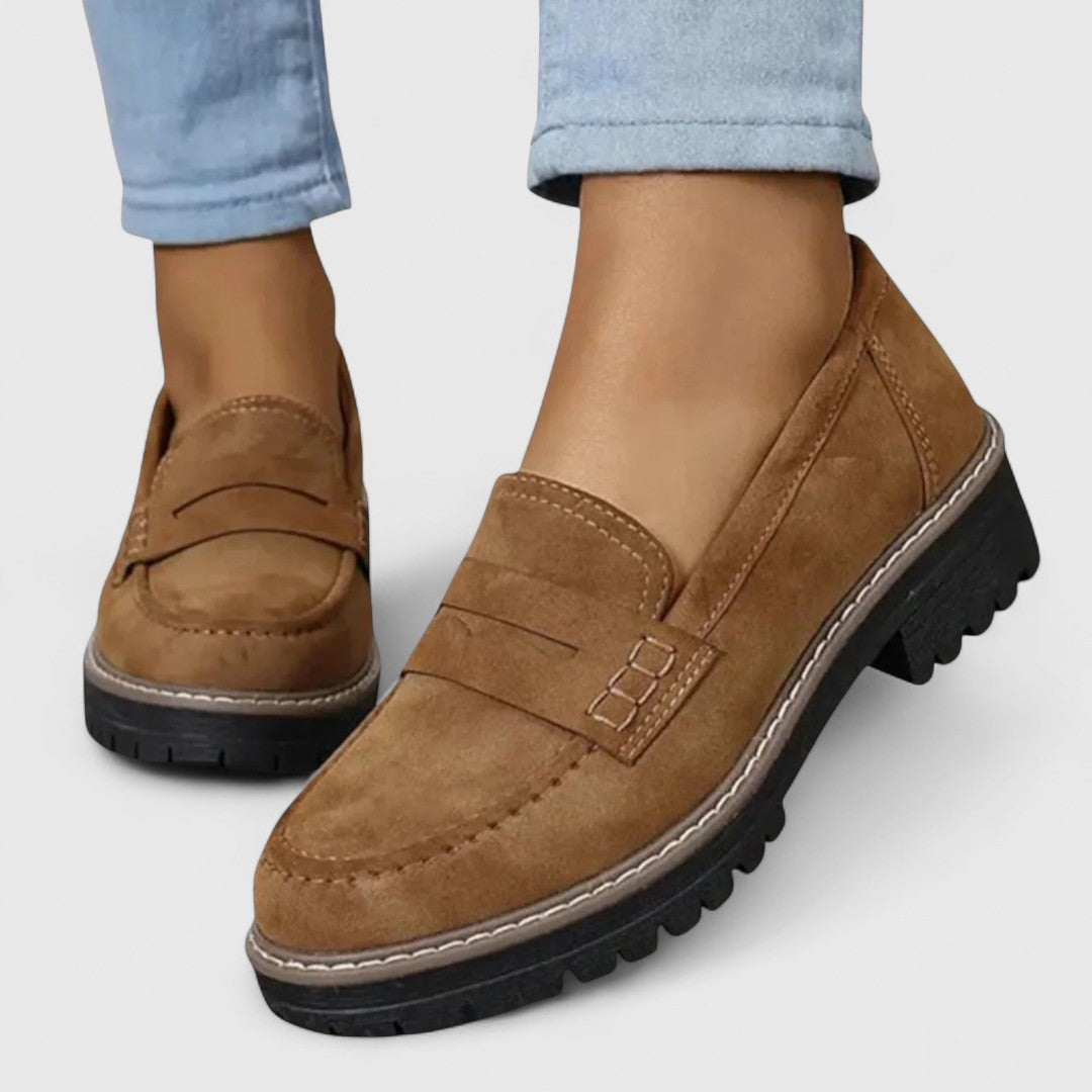Odette Platform Loafers for Women in Brown