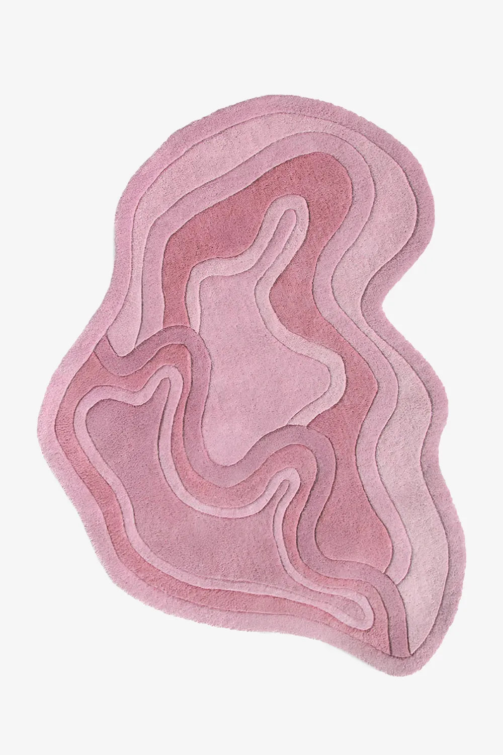 Coralie organic hand-tufted wool area rug in rose
