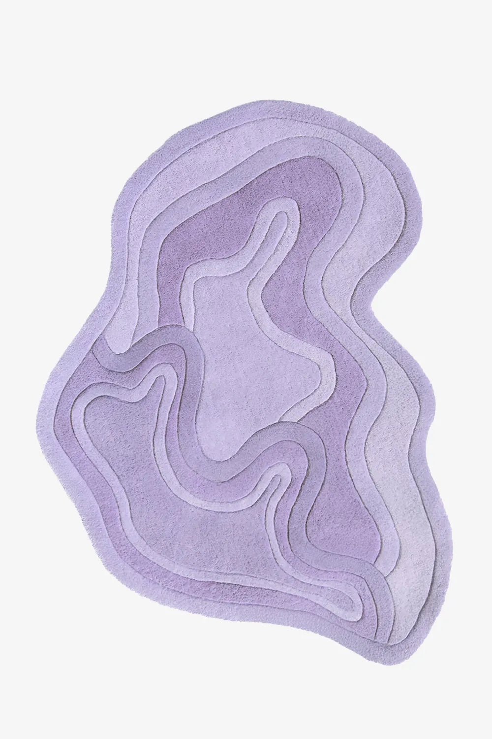 Coralie organic hand-tufted wool area rug in lavender