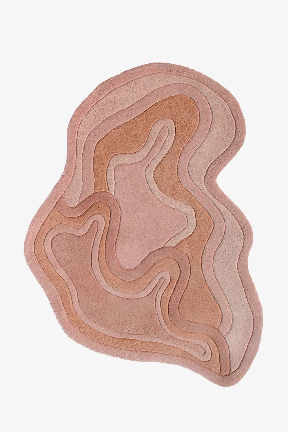 Coralie organic hand-tufted wool area rug in rust