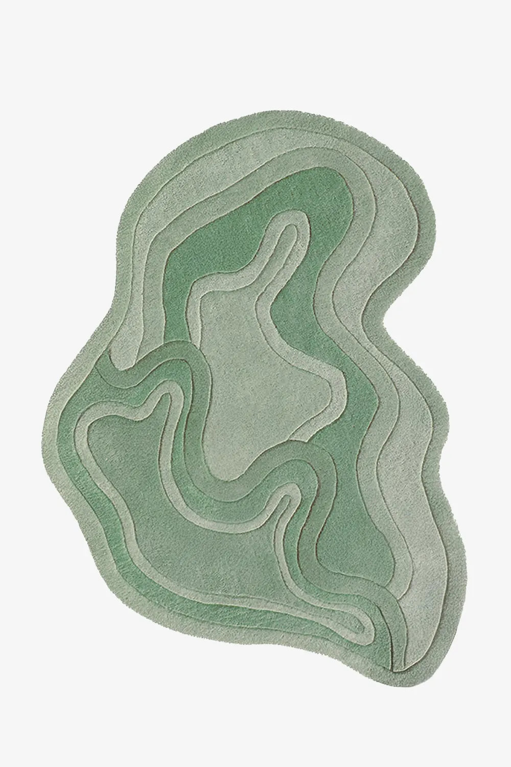 Coralie organic hand-tufted wool area rug in sage