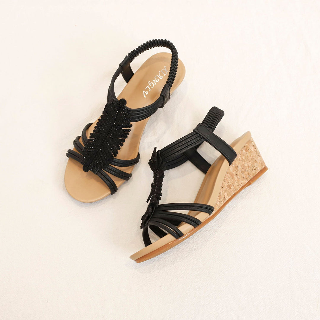Ophelia Feather Sandals for Women | Casual Elegant Summer Flats