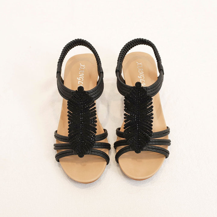 Ophelia Feather Sandals for Women | Casual Elegant Summer Flats