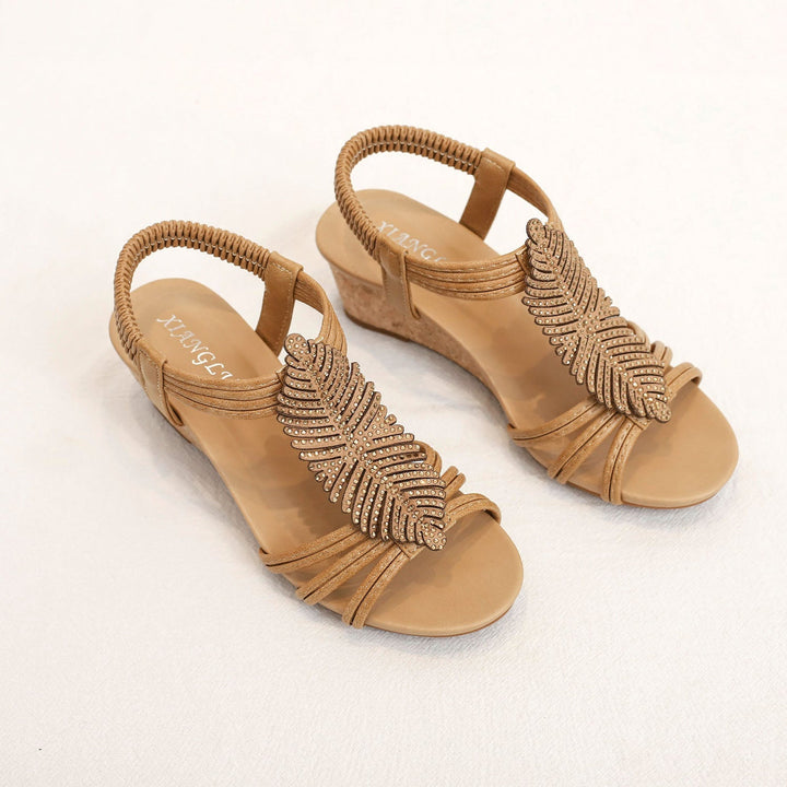 Ophelia Feather Sandals for Women | Casual Elegant Summer Flats