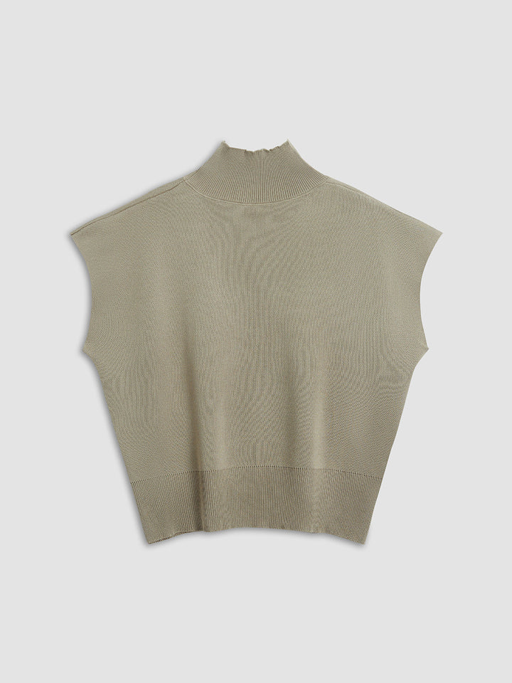 Michelle | Mock Neck Short Sleeve Top