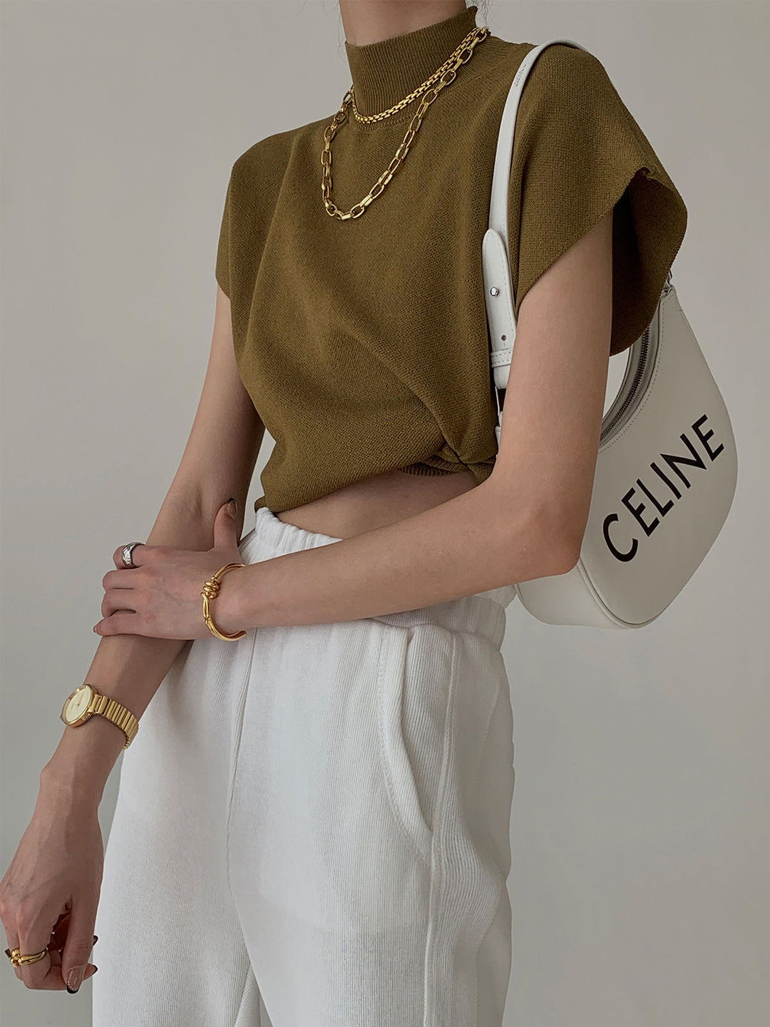 Michelle | Mock Neck Short Sleeve Top