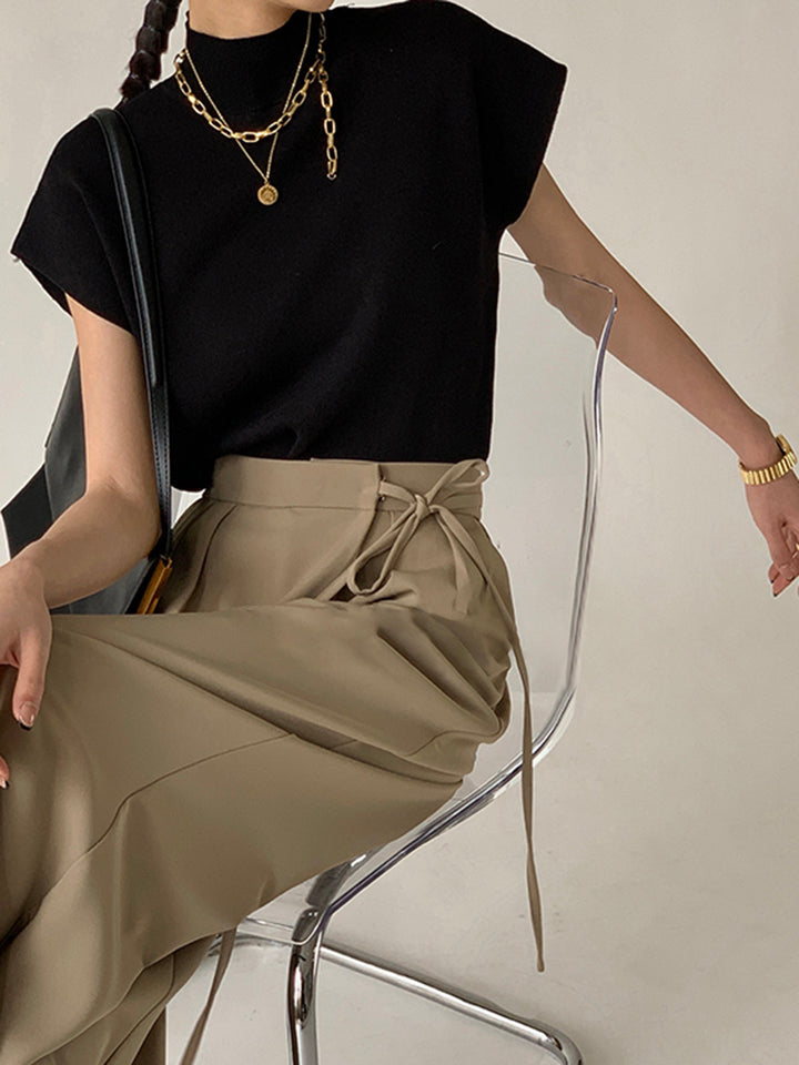 Michelle | Mock Neck Short Sleeve Top