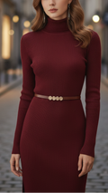 Petra | Women's Turtleneck Bodycon Mini Dress