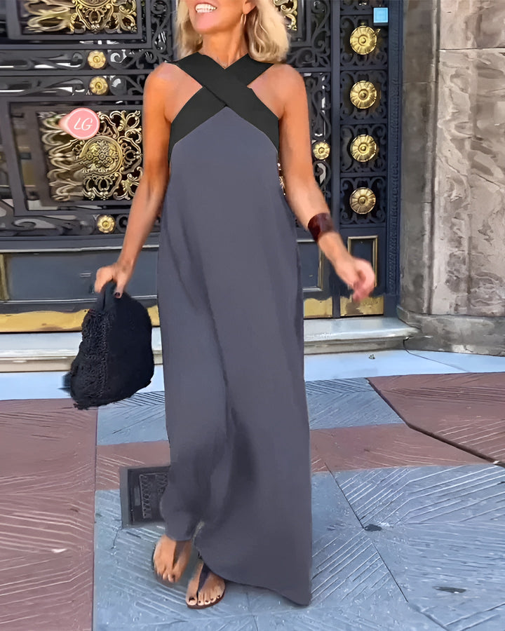Delphine Crossed Cut Dress for Women - View 3