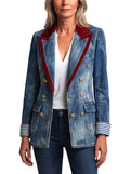 Sabine | Women's Double-Breasted Denim Blazer