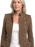 Regina | Women's Retro Military Denim Jacket