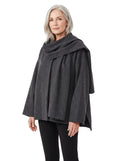 Violet-Nora | Women's Cape Coat with Integrated Scarf