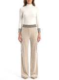 Blanche-Minerva | Women's Striped Top & Wide-Leg Pants Set