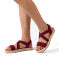 Eleanor-Lavinia | Women's Criss-Cross Knit Hiking Sandals