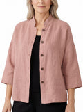 Bernadette-Juliet | Women's Linen Open-Front Blouse