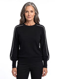 Ophelia-Sigrid | Women's Contrast-Piped Crewneck Sweater