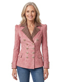 Lottie-Matilda | Women's Leopard-Collar Double-Breasted Blazer