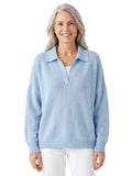Paloma-Thelma | Women's Oversized Ribbed Knit Polo Sweater