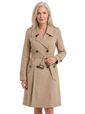 Astrid-Frida | Women's Double-Breasted Belted Trench Coat