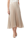 Priscilla-Georgia | Women's Pleated High-Waisted Midi Skirt