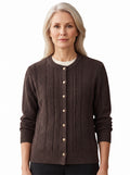 Frances-Veronica | Women's Textured Cable-Knit Cardigan