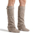 Nora-Mercedes | Women's Foldover Buckle Knee High Boots