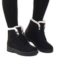 Iris-Rosemary | Women's Cozy Lace-Up Ankle Boots