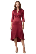 Teresa-Elsa | Women's Long-Sleeve Modern Midi Dress