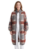 Thelma-Evelina | Women's Retro Plaid Stand-Collar Cardigan