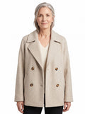 Bernadette-June | Women's Double-Breasted Notched-Lapel Blazer