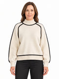 Josephine-Annelise | Women's Contrast-Trim Turtleneck Jumper