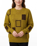 Elsa-Madeline | Women's Patchwork Geometric Block Jumper