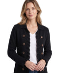Judith-Cornelia | Women's Ribbed Ruffle Double-Breasted Jacket