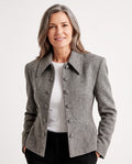 Eleanor-Louisa | Women's Boxy Cropped Blazer with Strong Shoulders