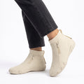 Mercedes-Flora | Women's Ribbed-Collar Ankle Boots