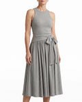 Stella | Women's Ribbed Top & Draped Midi Skirt Set