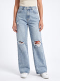 Johanna | Women's Baggy Wide-Leg Ripped Jeans