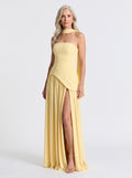 Lucille | Women's Strapless Pleated Maxi Dress
