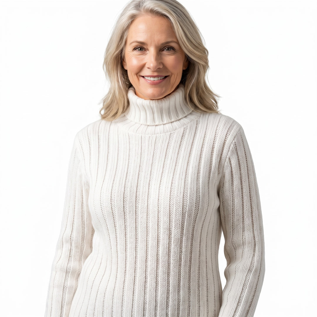 Ursula-Gwendolyn Women's Ribbed Turtleneck Sweater hero