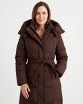 Cordelia-Cornelia | Women's Belted Longline Puffer Coat