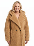 Astrid | Women's Mid-Length Faux Fur Coat with Hood