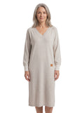 Hilda | Women's V-Neck Long Sleeve Midi Sweater Dress