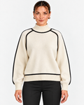 Josephine-Annelise | Women's Contrast-Trim Turtleneck Jumper