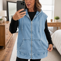 Irene | Women's Oversized Hooded Denim Vest