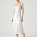 Violet-Odette | Women's Silk-Feel Slip Midi Dress