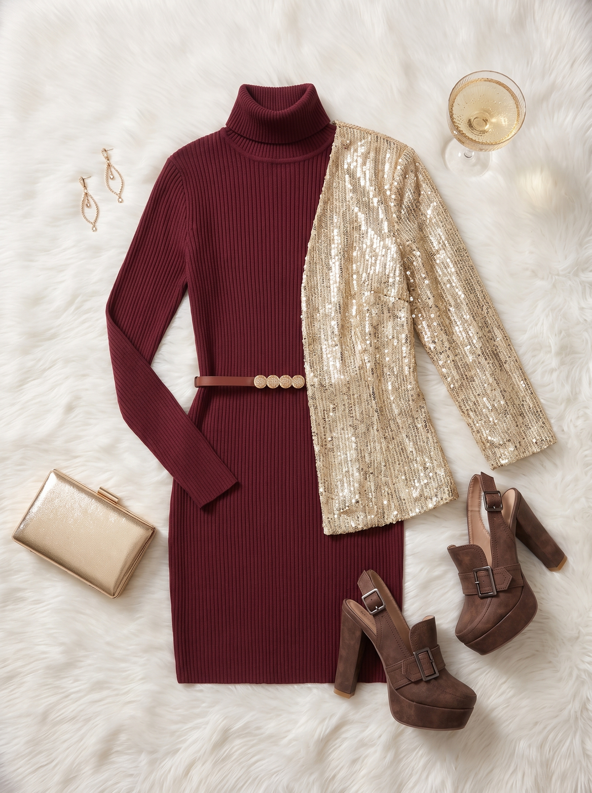 The Holiday Sparkle Look flat lay