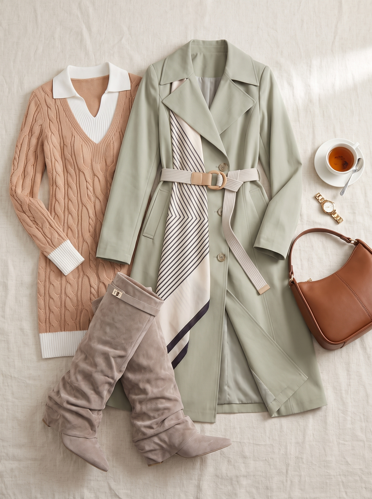 The Knit Dress Look flat lay