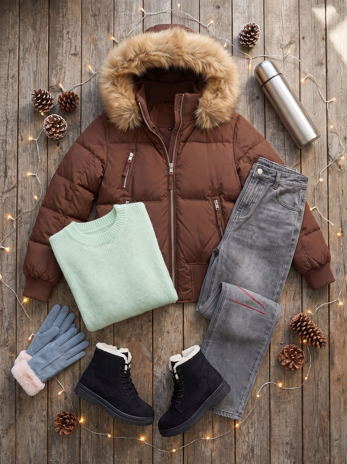 The Snow Day Look flat lay