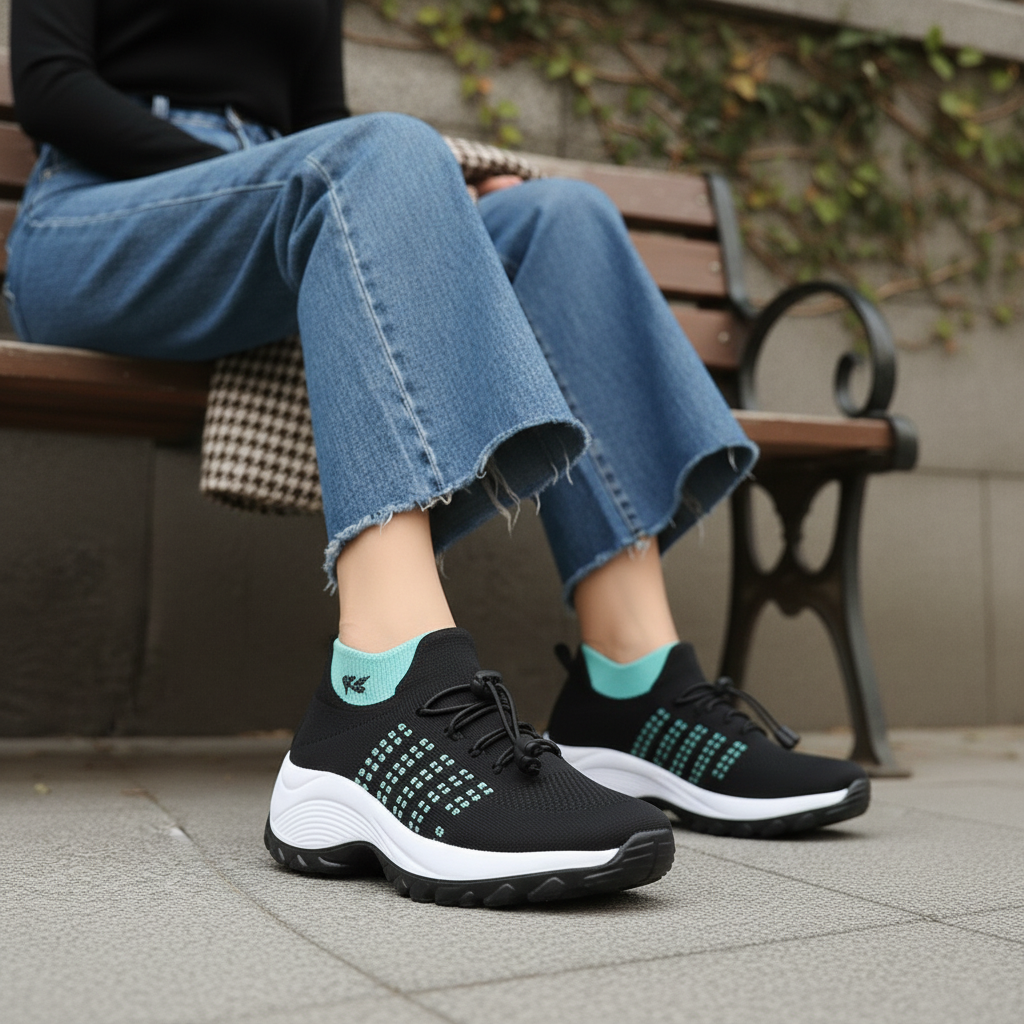 Ambulo Orthopedic Shoes Green Black for Women - View 2
